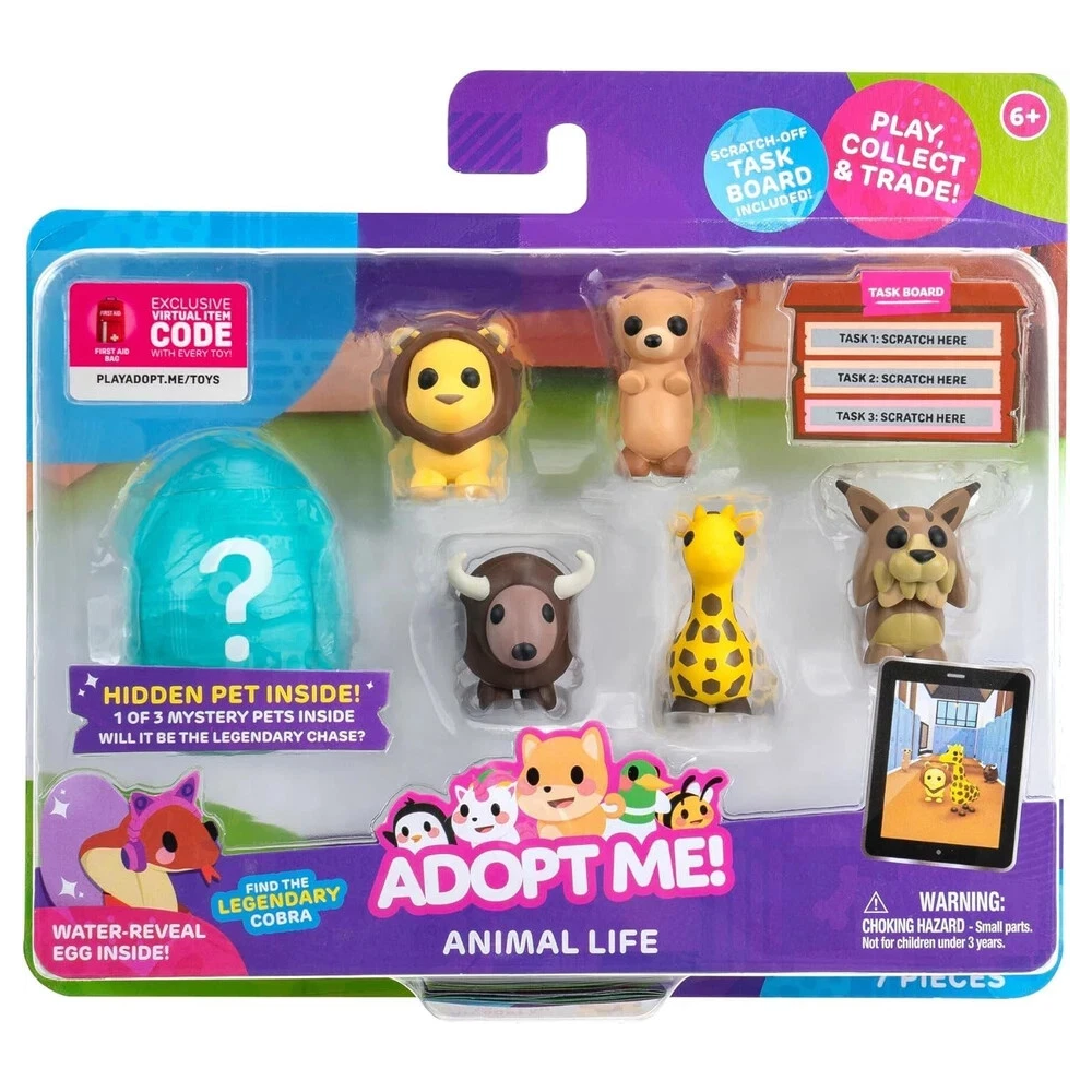 Adopt Me! Pets Multipack Animal Life Hidden Pet Top - 6 FIGURES
