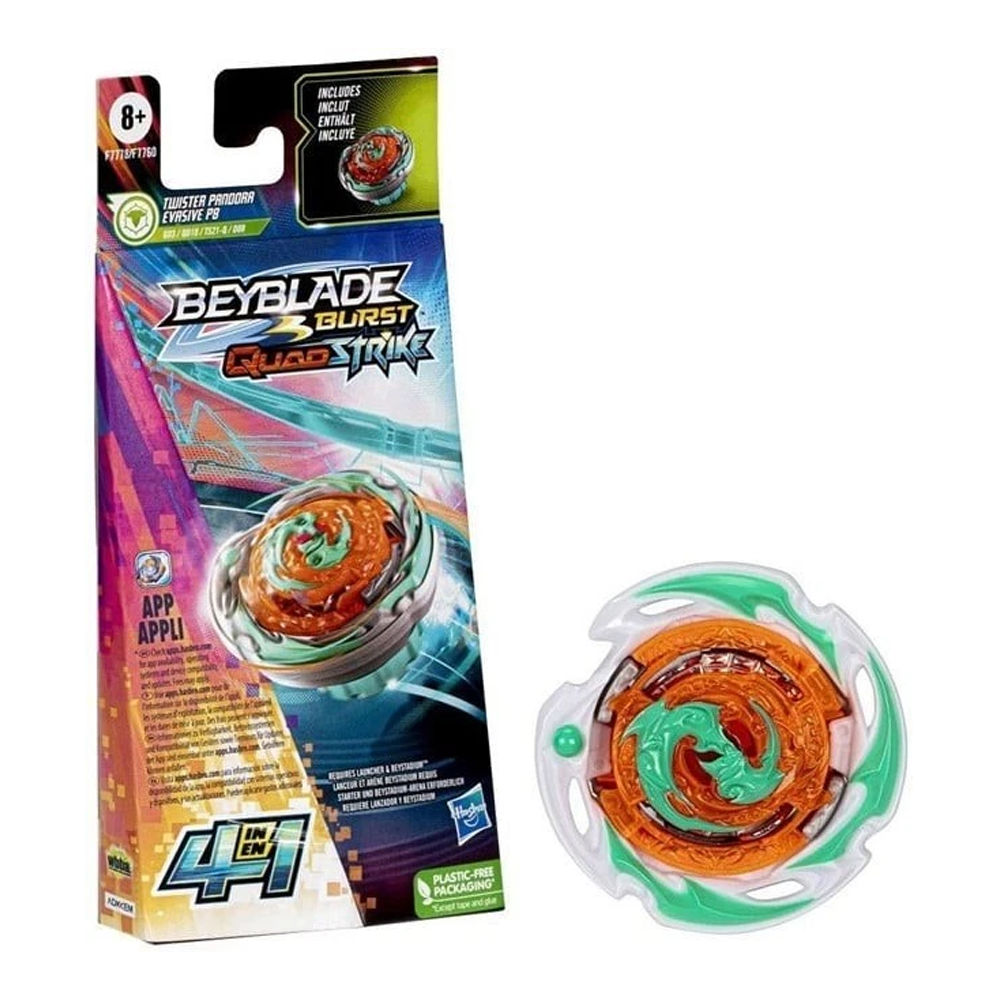 Beyblade Burst QuadStrike Achilles, Zeal, Xiphoid, Evasive - PACK BUNDLE