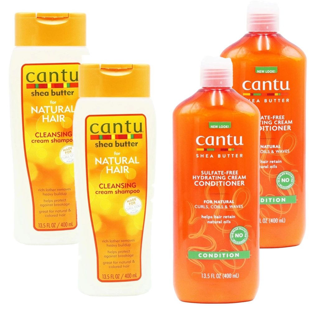 Cantu Shea Cleansing Shampoo & Conditioner 400ml - 2 PACK