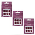 ELEGANT TOUCH INSTANAILS Divine Wine Pre-Glued False Nails - 3 PACK