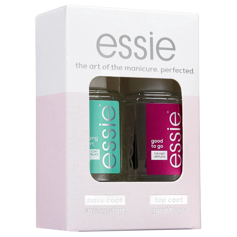 Essie Nail Care Duo Kit Strong Start And Good To Go Base And Top Coat