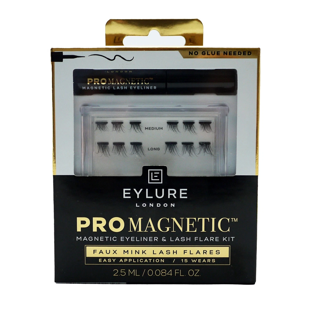 Eylure Pro Magnetic Eyeliner & Lash Kit - Faux Mink Flare Kit False Eyelashes