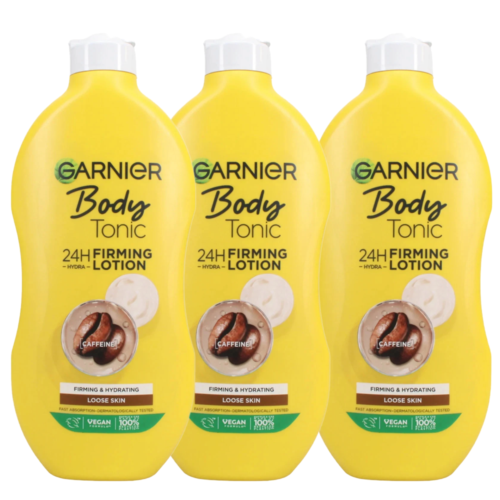 Garnier Body Tonic 24H Firming Lotion For Loose Skin 400ml - 3 PACK