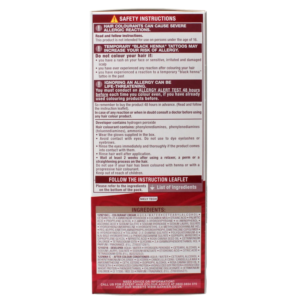 Garnier Color Sensation 6.0 Precious Dark Blonde Permanent Hair Colour Cream