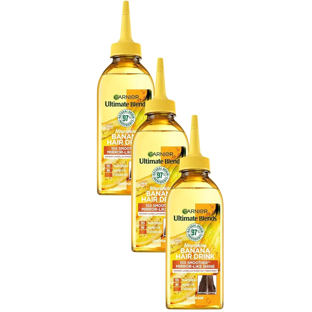 Garnier Instant Lamellar Water Rinse-Out Liquid Banana 200ml - 3 PACK