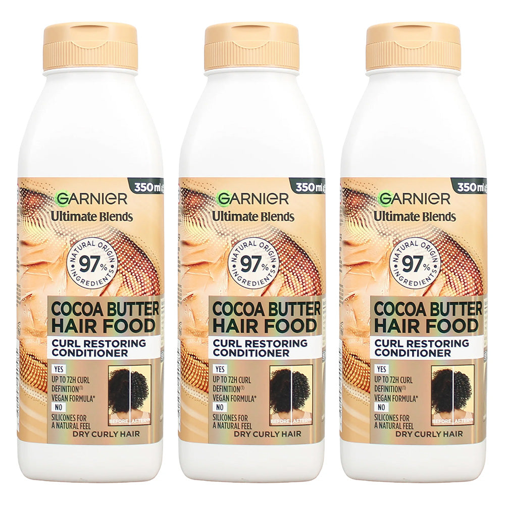 Garnier Ultimate Blends 350ml Conditioner Cocoa Butter Hair Food Curl Restoring