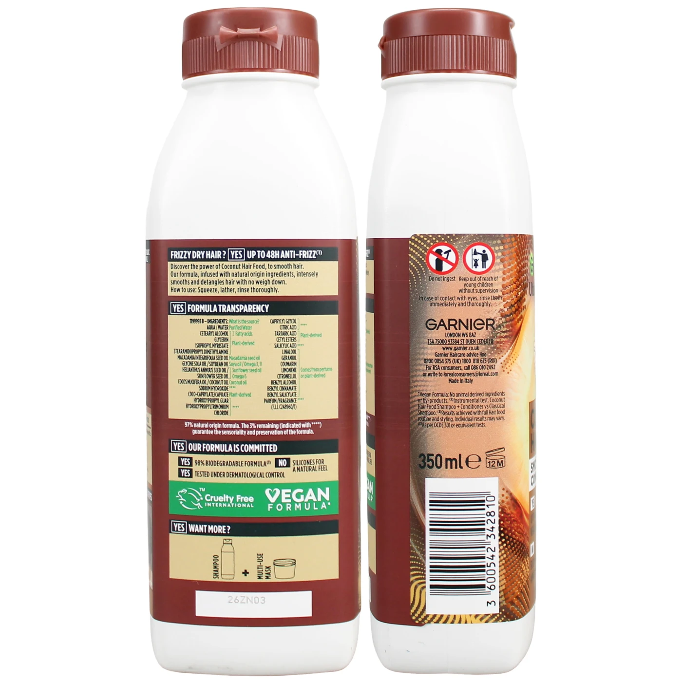 Garnier Ultimate Blends Coconut Hair Food Smoothing Conditioner 350ml