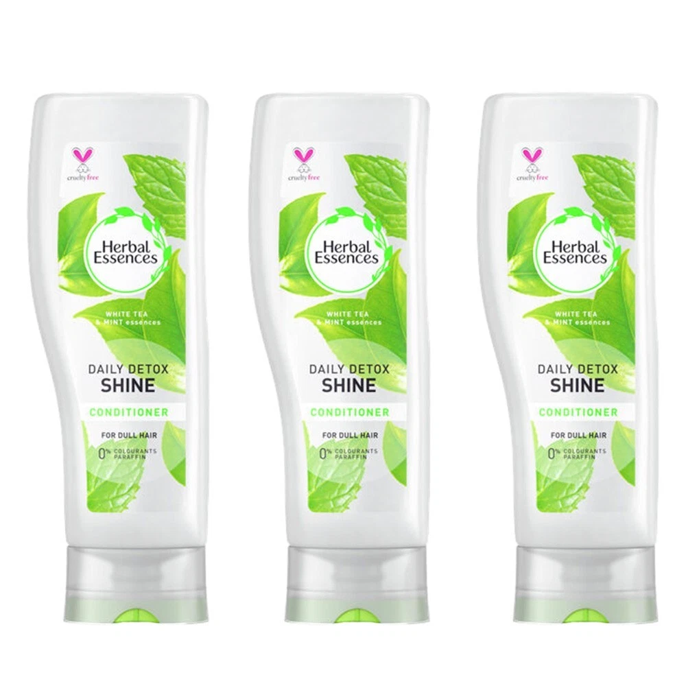 Herbal Essences Detox Shine Conditioner White Tea & Mint 400ml - 3 PACK