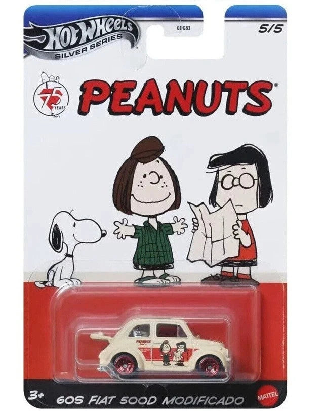 Hot Wheels Peanuts Silver Series Fiat 500D