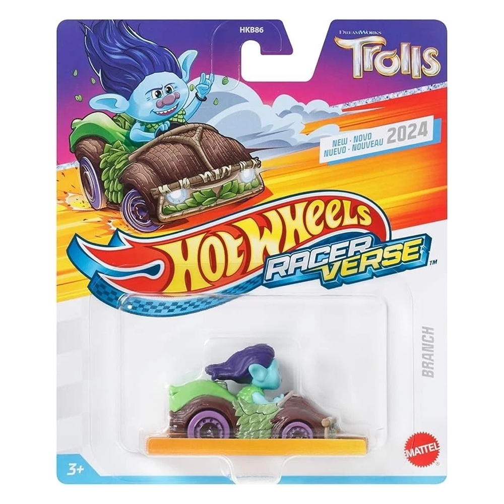 Hot Wheels Racer Verse Trolls 2025 Poppy & Branch
