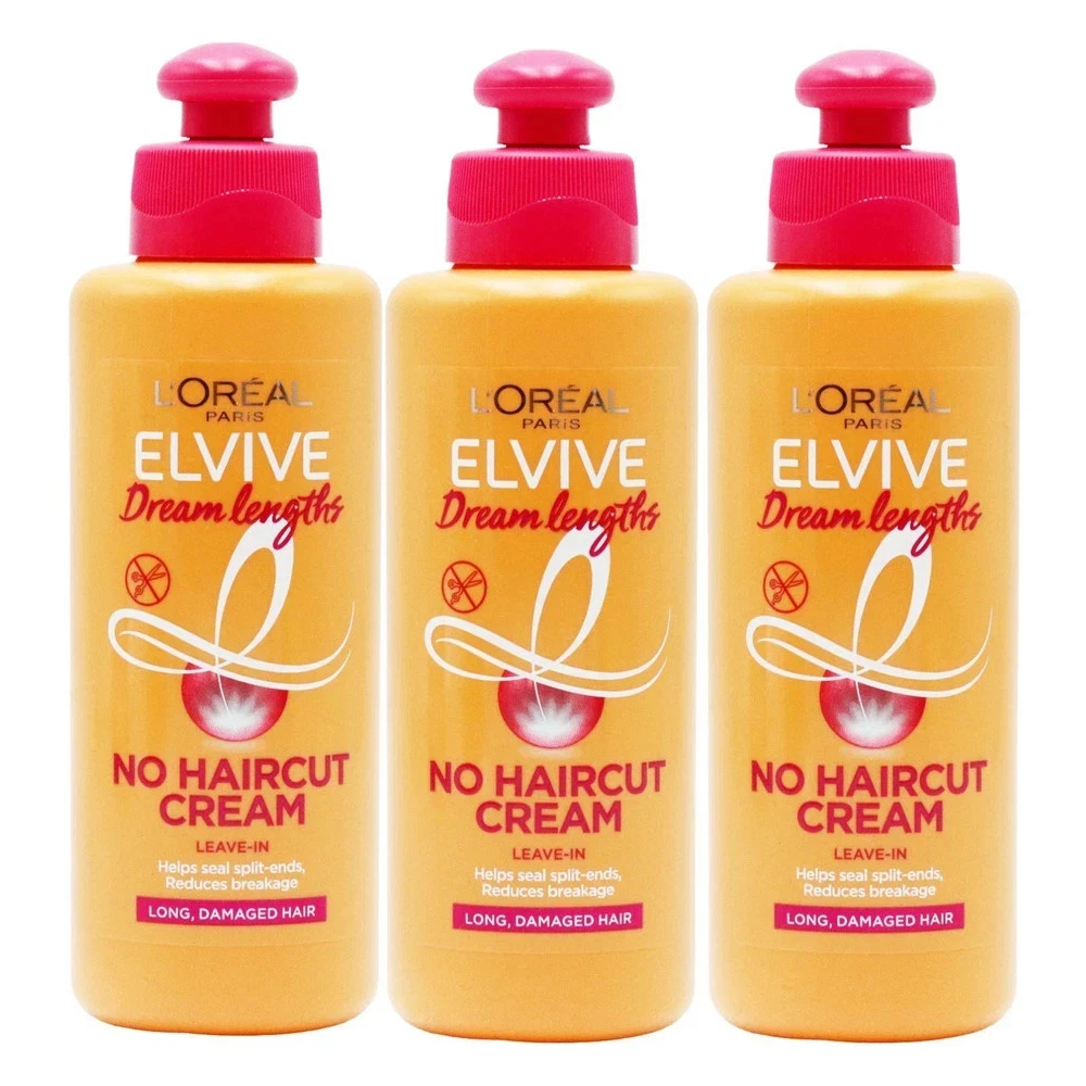 L'Oreal Paris Elvive Dream Lengths No Haircut Cream 200ml - 3 PACK