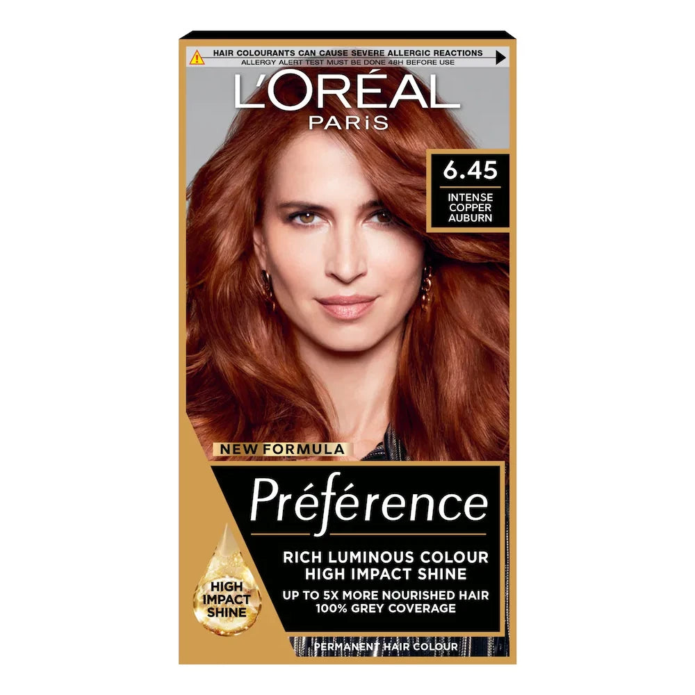 L'Oreal Paris Preference Permanent Hair Dye 6.45 Intense Copper Auburn