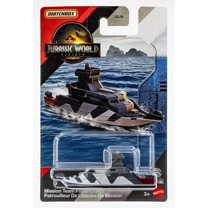 Matchbox Jurassic World Rebirth Mission Team Patrol Craft JGL59