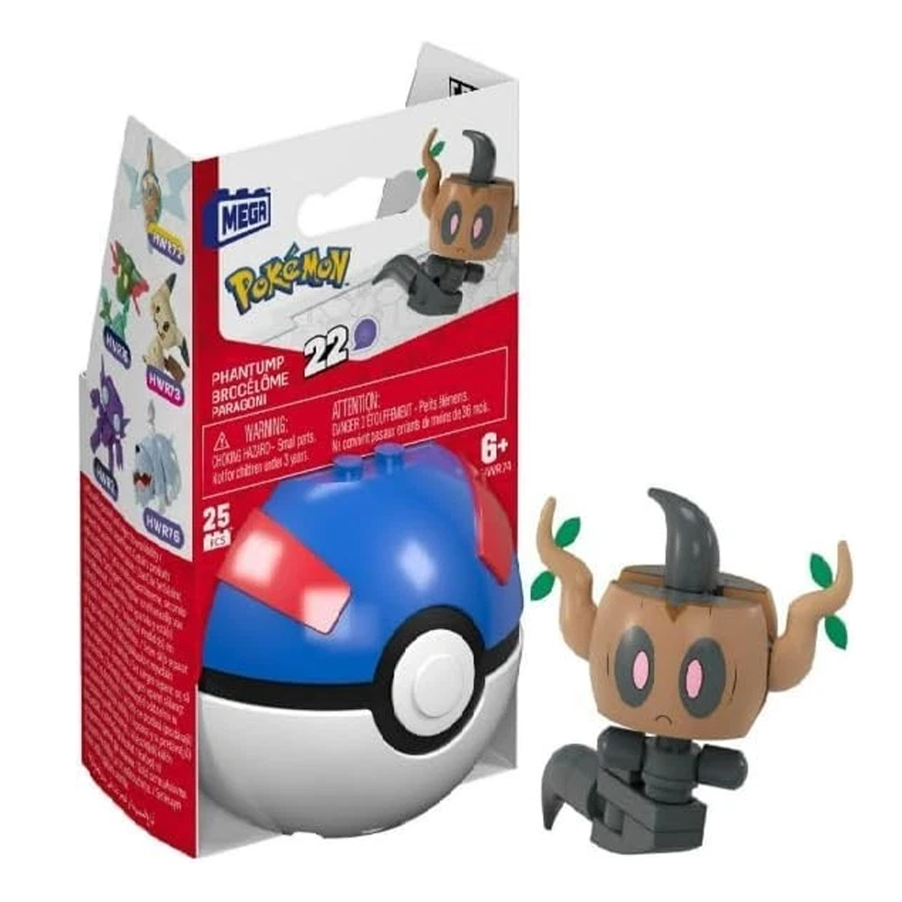 Mattel Mega Construx Pokemon Poke Ball 25PCs Phantump