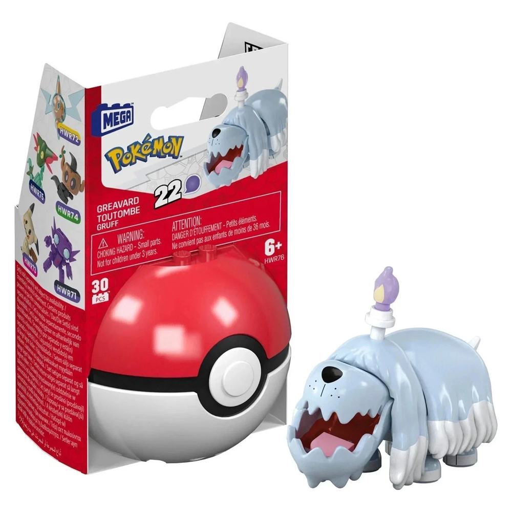 Mega Construx Pokemon Game Pokeball Greavard 30PCS