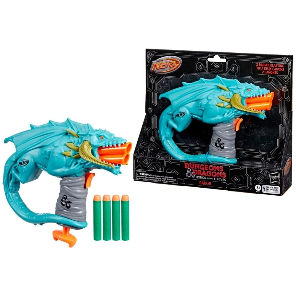Nerf Dungeons And Dragons 2 Barrel Honor Among Thieves Rakor + Darts