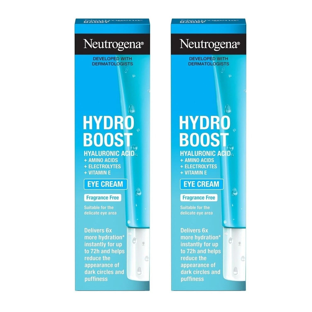 Neutrogena Hydro Boost Eye Awakening Gel Cream 15ml - 2 PACK