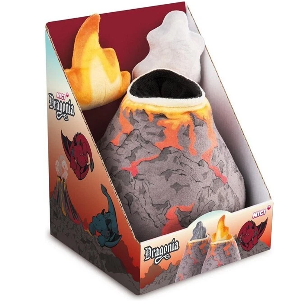 Nici Dragonia Plush Volcano Cuddly Toy Teddy w/ Cloud and Lava 12cm