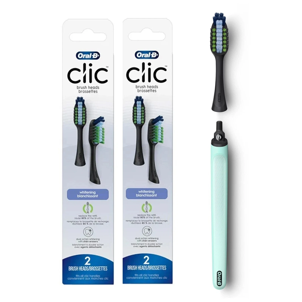 Oral-B Clic Toothbrush Teal With 5 Brush Heads Whitening + Multiclean