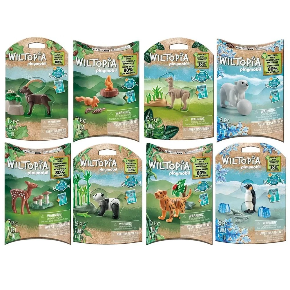 PLAYMOBIL Wiltopia Toys Animals Collection - 8 PACK BUNDLE
