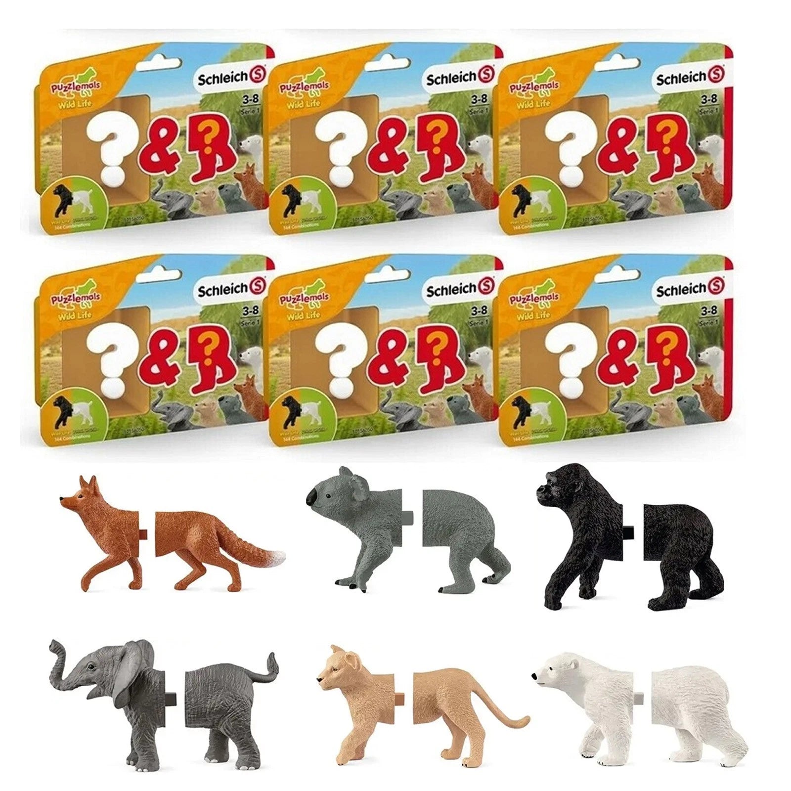 Schleich Puzzlemals Wild Animals