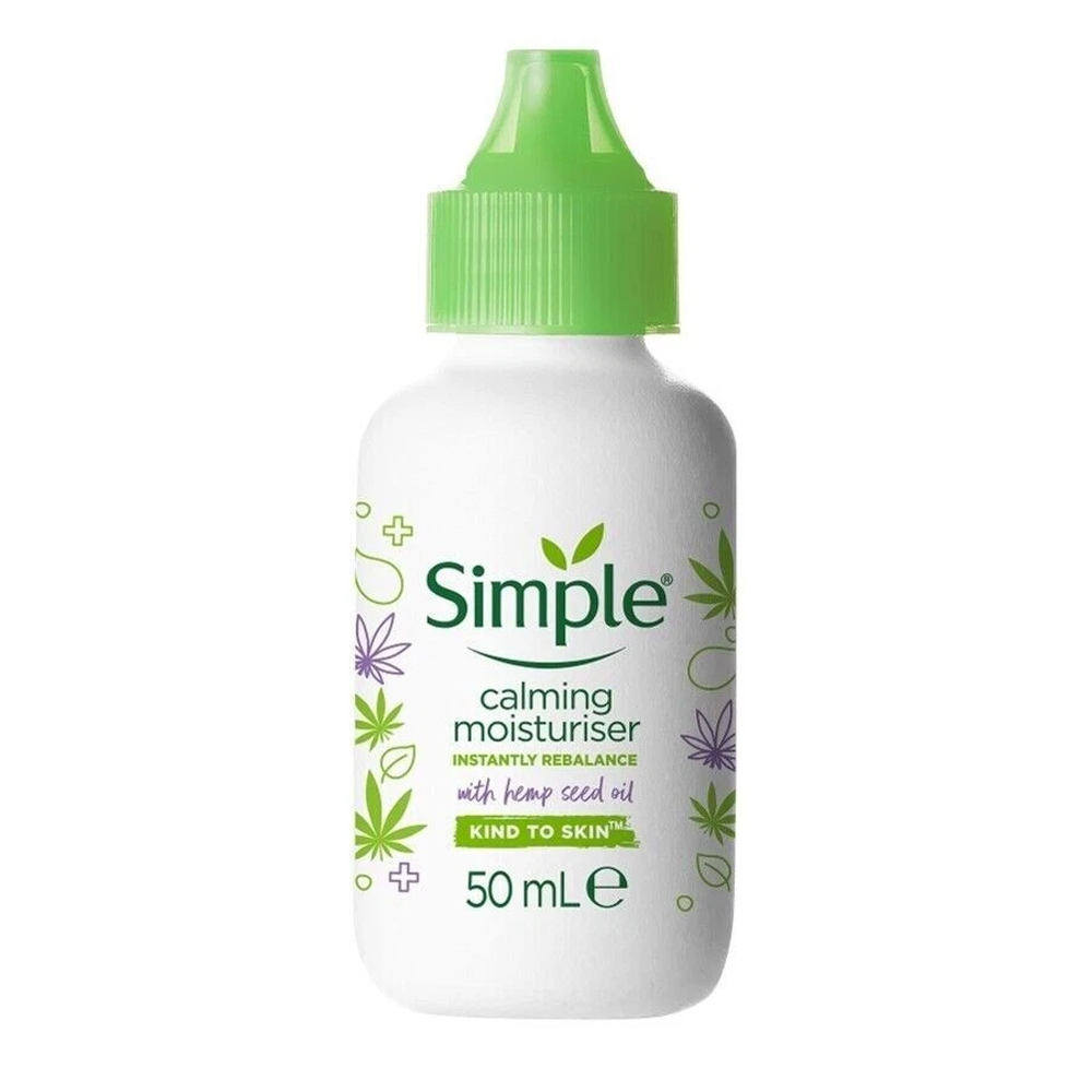 Simple Calming Moisturiser Skin Cream with Organic Hemp Oil 50ml
