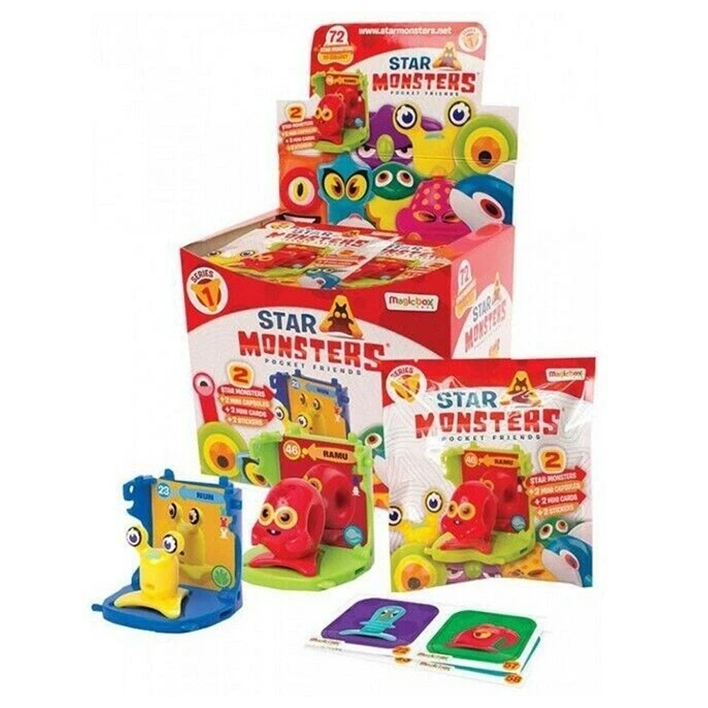 Star Monsters Series 1 Blind Bag Surprise Capsule 2 Per Pack - 36 PACKS