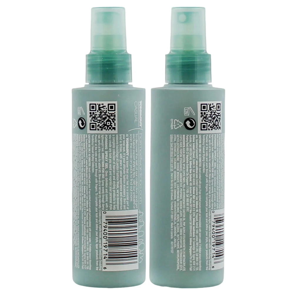 TONI&GUY Casual Forming Gel Spray Feather Light Hair Styles 150ml