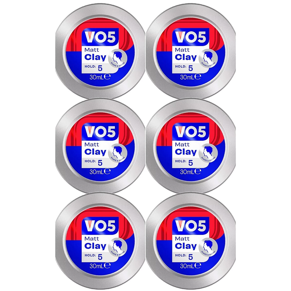 VO5 Mini Matt Clay Extra Hold Styling 30ml - 6 PACK