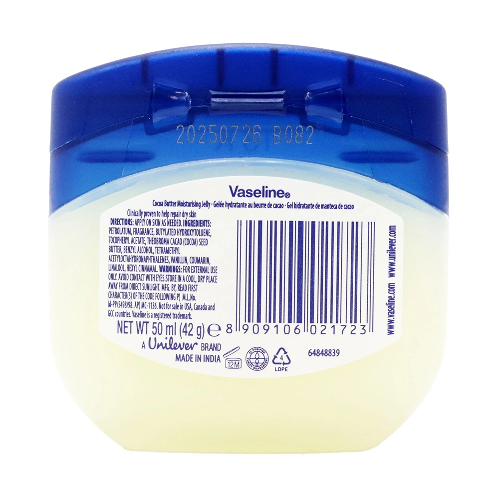 Vaseline Cocoa Butter Rich Moisture Petroleum Jelly 50ml