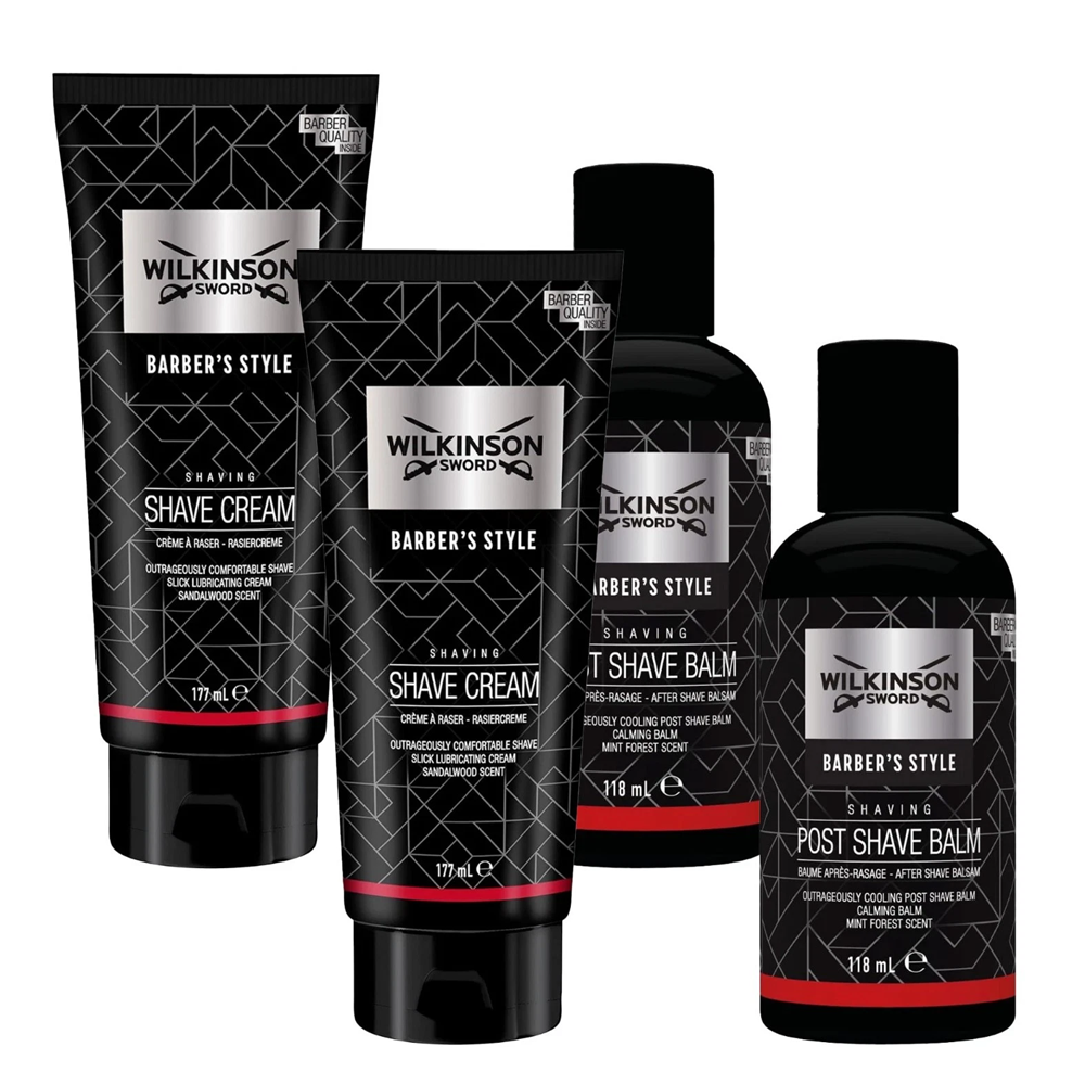 Wilkinson Sword Barber Shaving Cream 177ml & Post Shave Balm 118ml - TWIN PACK