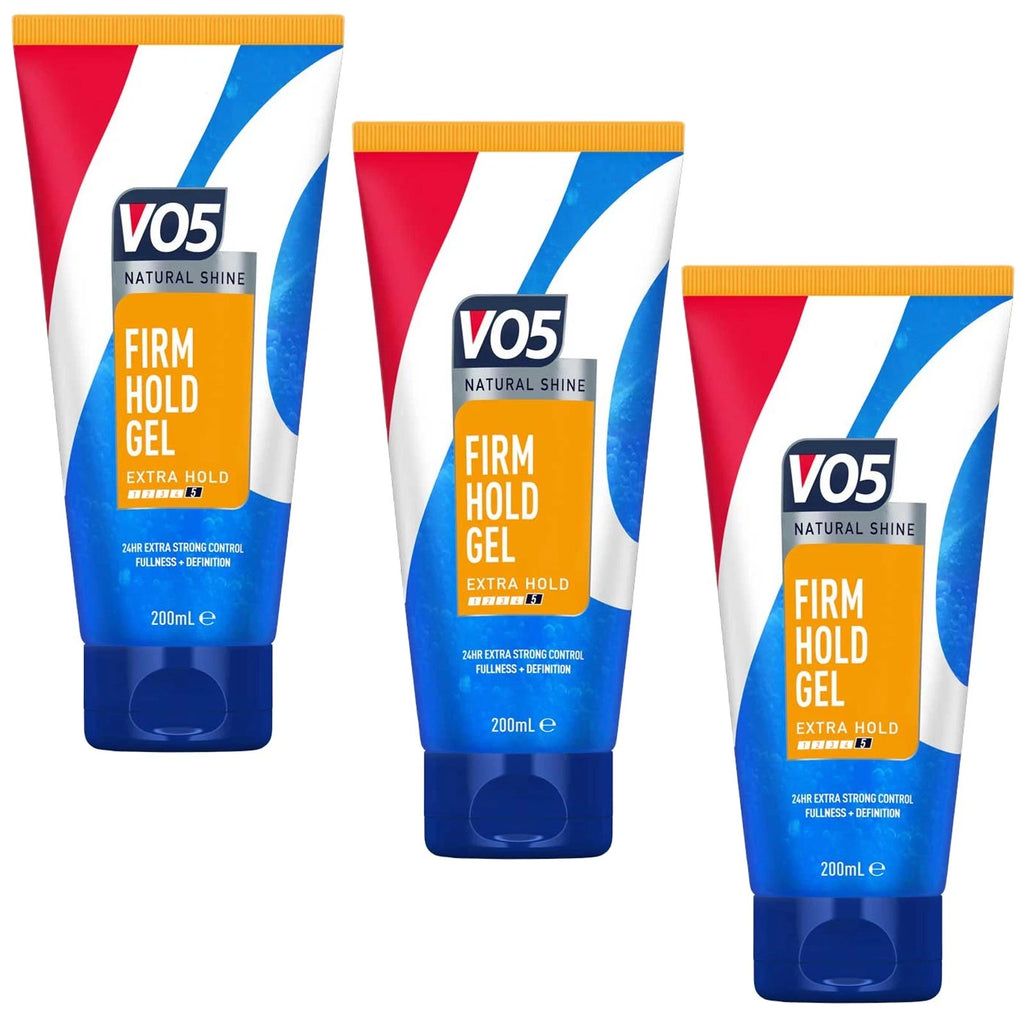 VO5 Firm Hold Styling Gel Extra Hold 200ml - 3 PACK